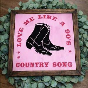 Pink Country Song Wall Art